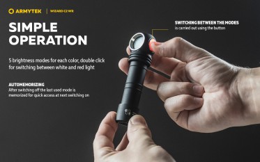 Armytek Wizard C2 WR WARM (teplejší odstín) s USB nabíjením